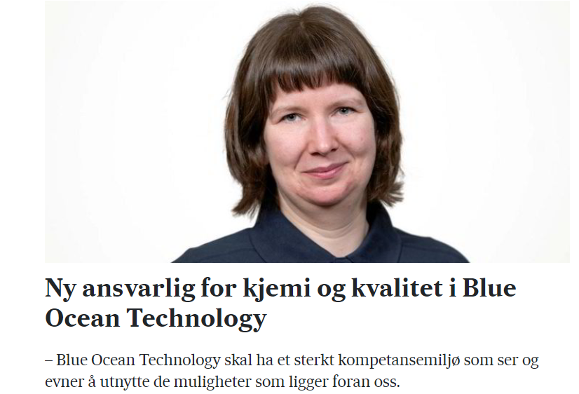 Ingeborg Vårdal, CCO Prosesskjemi - Blue Ocean Technology